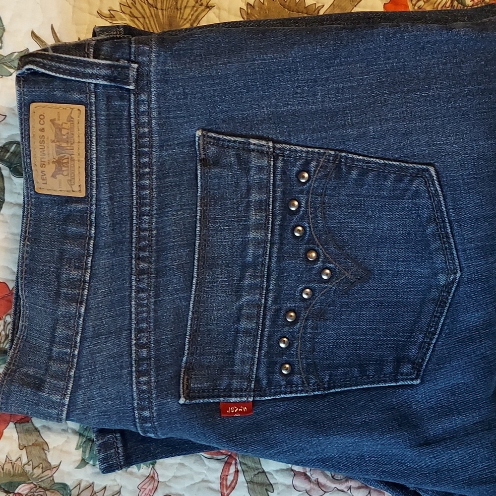 LEVI 515 Boot Cut Sz 12 Blue Jeans - slight stretch
